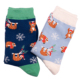 MS竹袜竹纤维抗菌防臭SLOTH树懒过圣诞节Christmas情侣男女袜MR