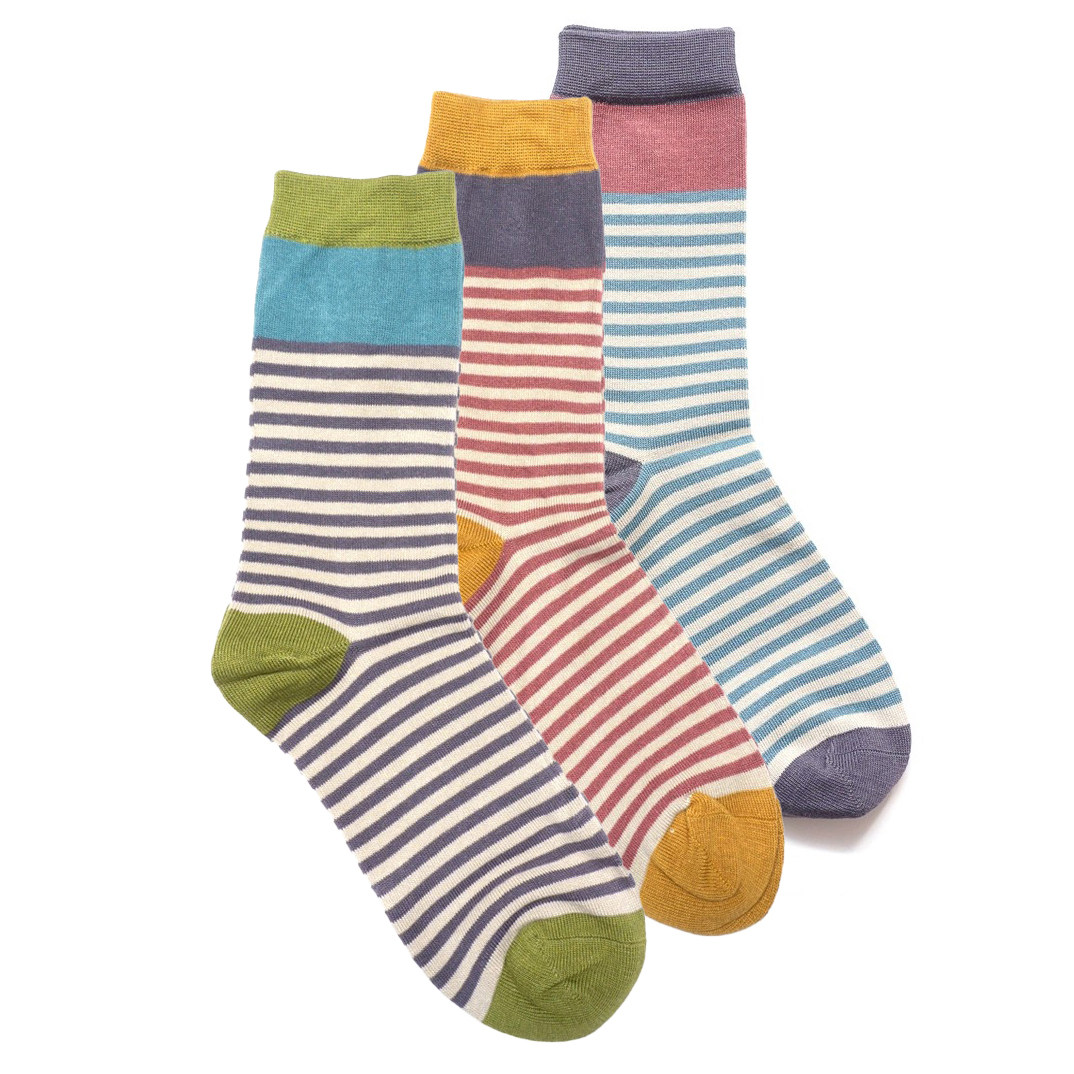 竹袜竹纤维抗菌防臭透气抗过敏条纹无骨对目中筒女袜3色THO119女士内衣/男士内衣/家居服中筒袜原图主图