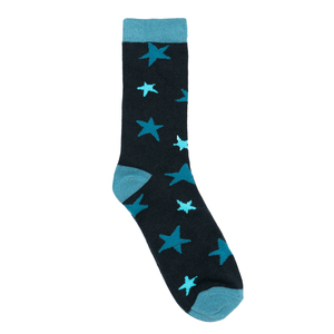 舒适全棉夜空繁星点点星星STAR星光闪耀中筒女袜PK