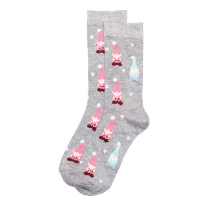 女士竹袜竹纤维抗柔软亲肤菌防臭Gnome地下宝藏守护神中筒女袜SS