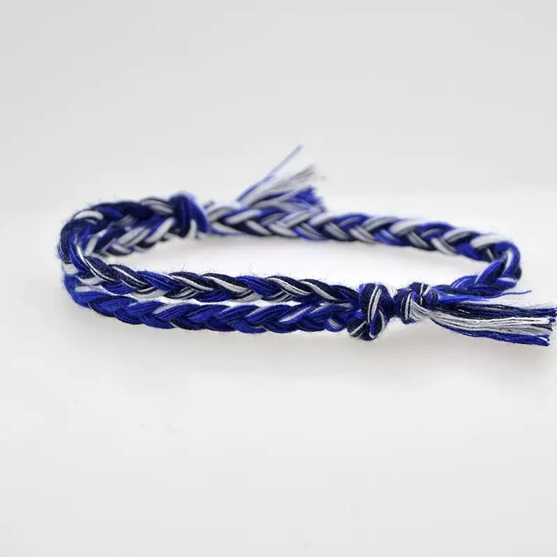 五行调和彩色手绳脚绳手工编织男女手链闺蜜一对学生棉绳可调节