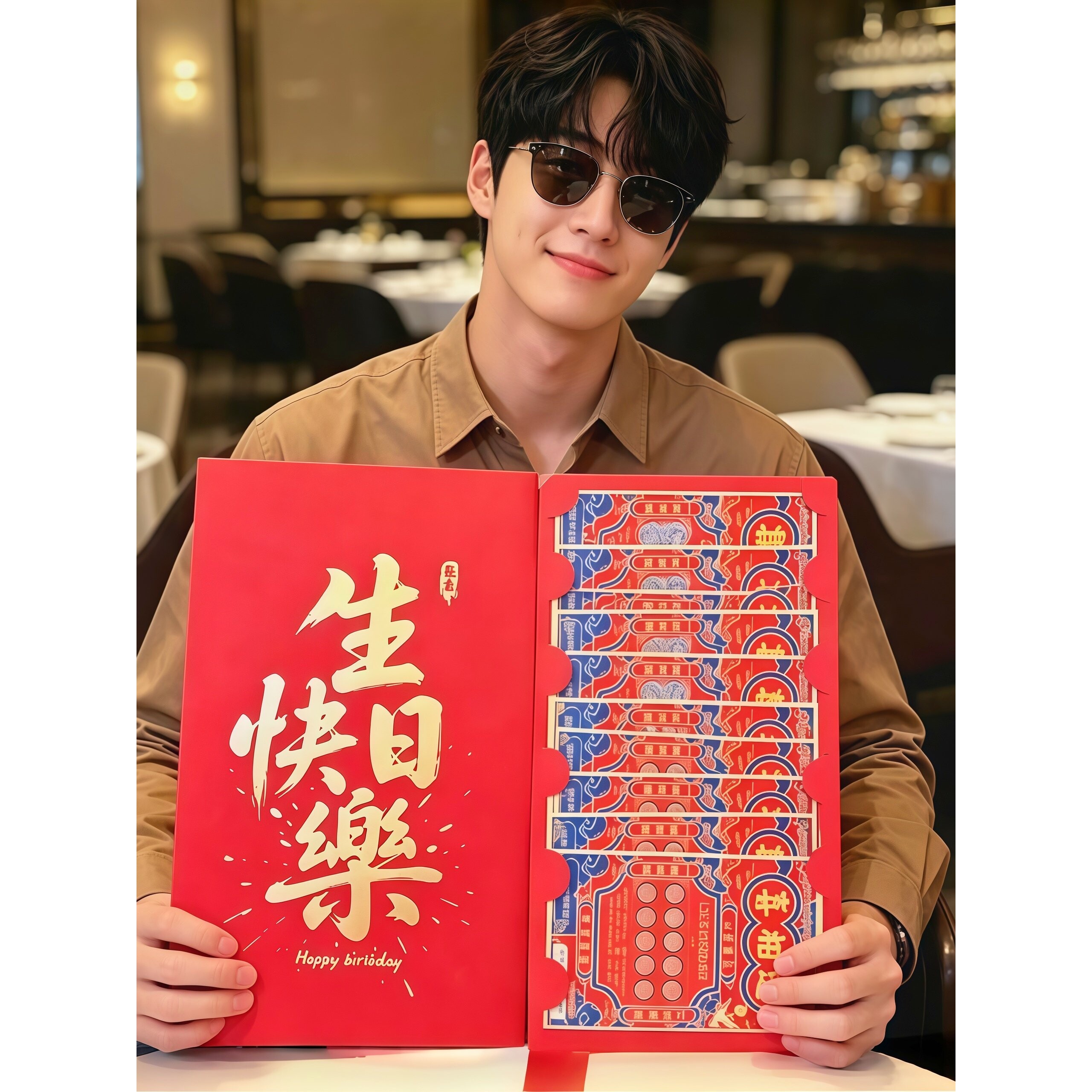 超浪漫~生日快乐超大红包创意红包袋利是封26新款彩票红包送男友