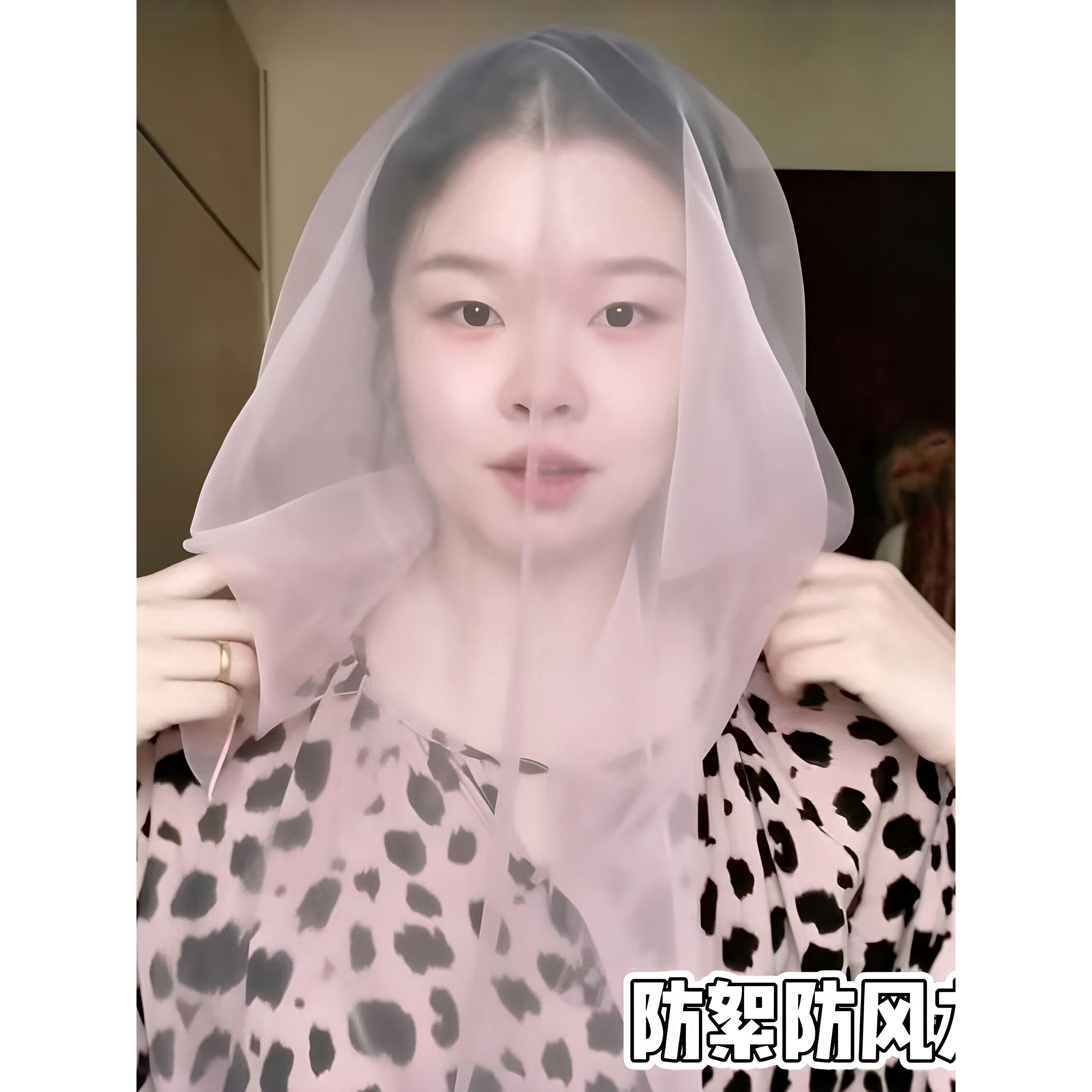 【天津大姨纱巾】防柳絮过敏方巾头纱夏季薄款户外骑行挡杨絮丝巾