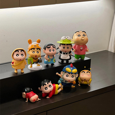 蜡笔小新入户门创意装饰桌面摆件客厅电视柜办公室解压饰品