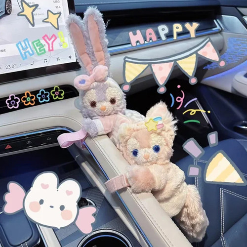 汽车内饰装饰摆件中控台扶手车载玩偶副驾驶女士极氪001车内饰品
