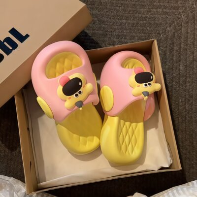 小狗拖鞋女款学生宿舍厚底外穿eva踩屎感外穿不累脚凉拖