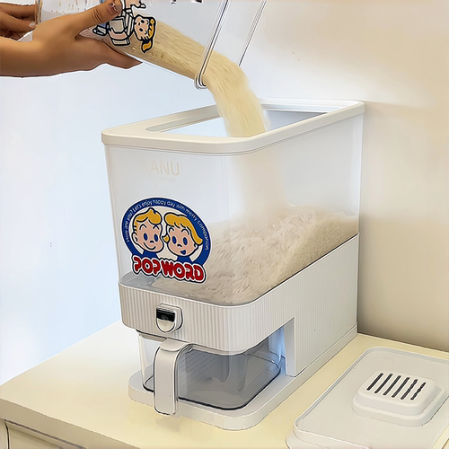 米桶家用高档自动出米防虫防潮密封食品级按压式按压式杂粮收纳桶