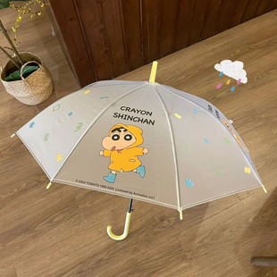 蜡笔小新儿童透明雨伞2025新款 卡通动漫幼儿园学生上学专用小男孩