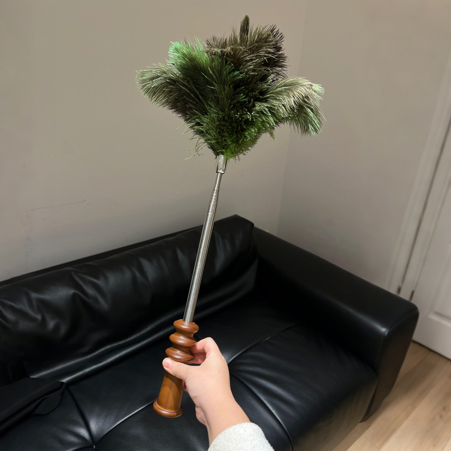 【扫灰神器】鸡毛掸子除尘扫灰家用可伸缩加长不掉毛鸵鸟毛除尘掸