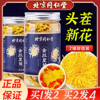 北京同仁堂金丝皇菊大菊花茶特搭枸杞黄胎菊级一杯一朵官方旗舰店