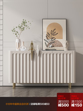 轻奢入户客厅岩板玄关隔断柜现代简约进门实木鞋柜家用门口一体