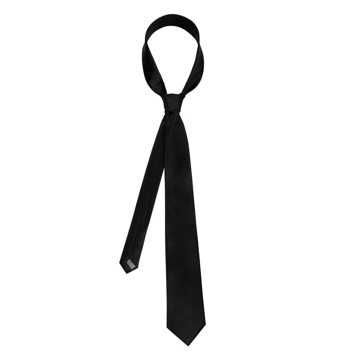 日系JK/DK领带经典黑色100%真丝日系领带 8CM宽男/女通用学生