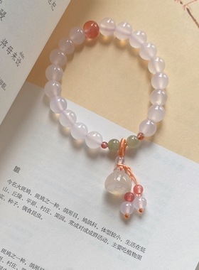 南山非遗文创天然南红配珠荔枝冻玛瑙手串手链南红青玉配饰