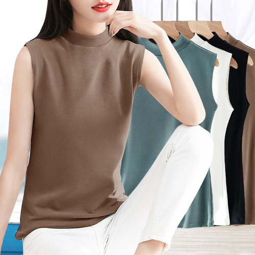 加厚内搭可外穿无袖背心打底衫女
