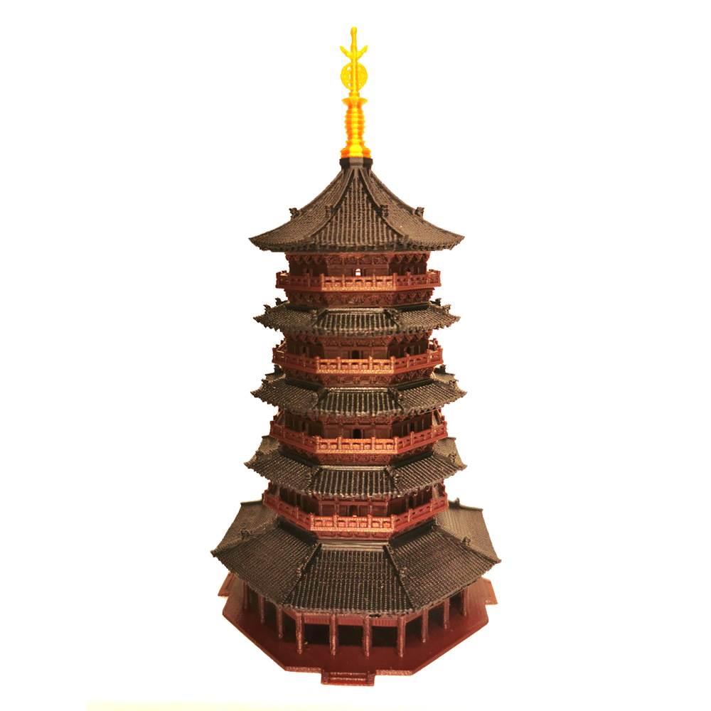 钰书房新品盆景假山吸水石鱼缸装饰配件微景观雷峰塔模型断桥摆件