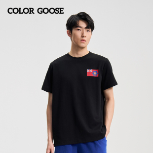 T恤 GOOSE彩鹅 休闲圆领百搭重磅棉短袖 男女同款 24春夏新品 COLOR