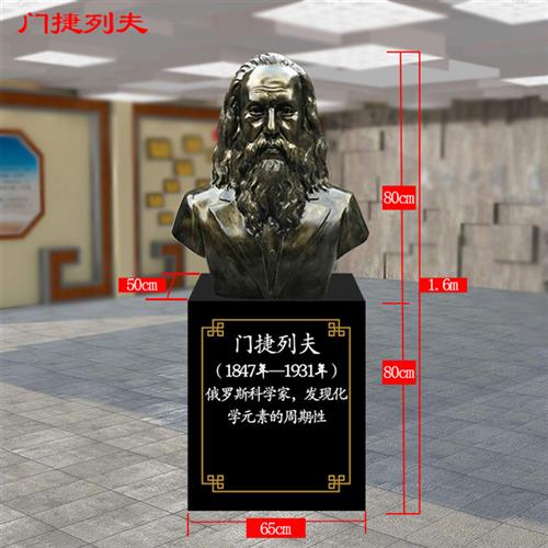 玻璃钢雕塑人物雕塑门捷列夫铸铜雕塑景观园林铸铜人物雕塑摆件