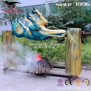 仿真科技机械恐龙年商家硅胶电动恐龙创意迅猛龙模型模具.