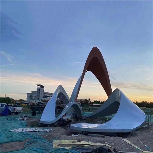 大型不锈钢雕塑户外园林景观城市地标金属漆面不锈钢雕塑厂家