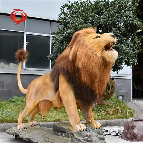 仿真狮子景区游乐主题公园造型户外展览机械动物模型制作厂家