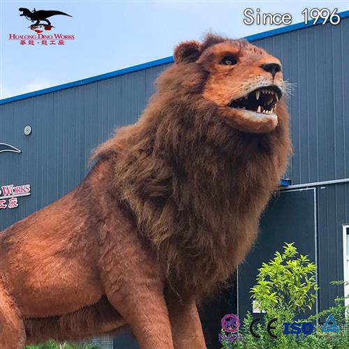 大型仿真动物模型制作厂家电动会动会叫仿生仿真狮子机模仿生动物