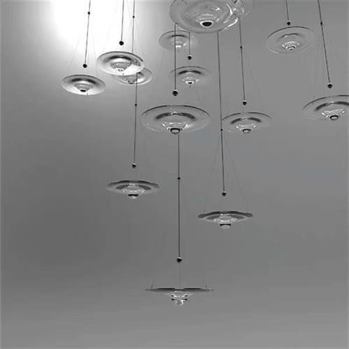 北欧简约玻璃水滴卧室床头吊灯创意个性样板房餐厅斗笠单头小吊灯