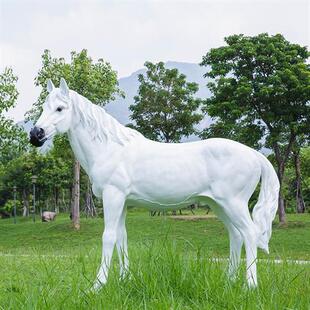 玻璃钢大型马雕塑仿真马模型户外庭院子花园商场美陈园林景观装饰