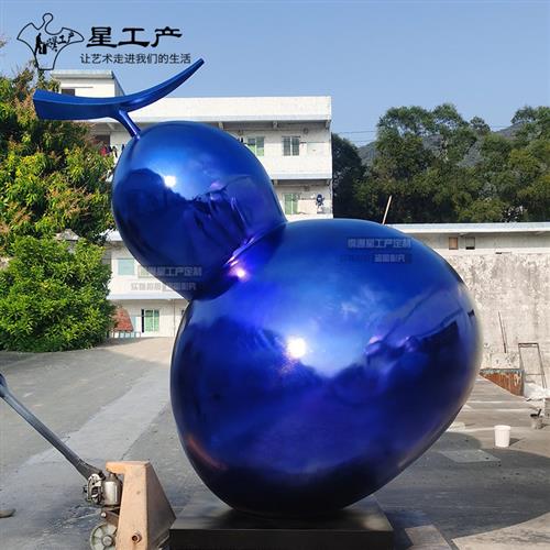 售楼处酒店餐厅装饰景观不锈钢潮玩摆件葫芦雕塑小区商场美陈雕塑