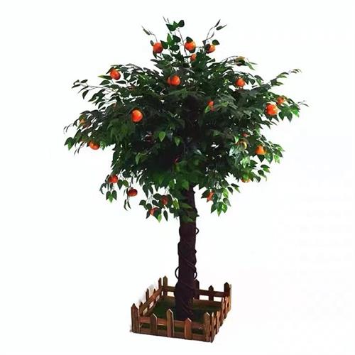 仿真桔子树假树各种仿真植物造型树客厅玄关商场