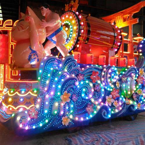 厂家定制节日庆巡游卡通彩车制作玻璃钢彩车彩船商业活动宣传