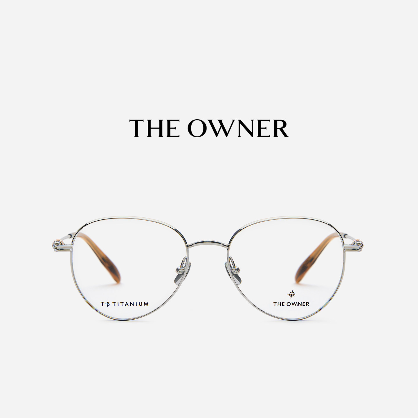 THE OWNER入戏钛镜框近视眼镜星星雕花眼镜圆形轻盈光学TJ1005