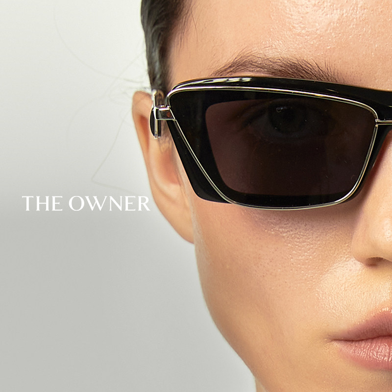 theowner/入戏猫眼方形墨镜
