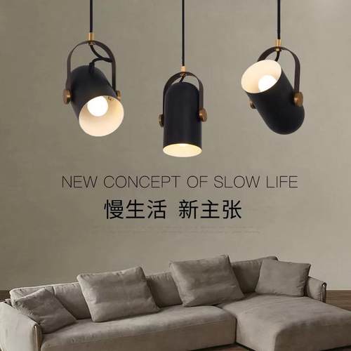 北欧简约餐厅吧台旋转吊灯 时尚创意个性卧室床头工业风复古灯饰
