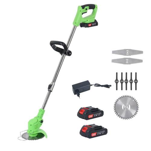 ღ锂电割草机小型家用除草机手持电动打草机园林修剪机充电式割草