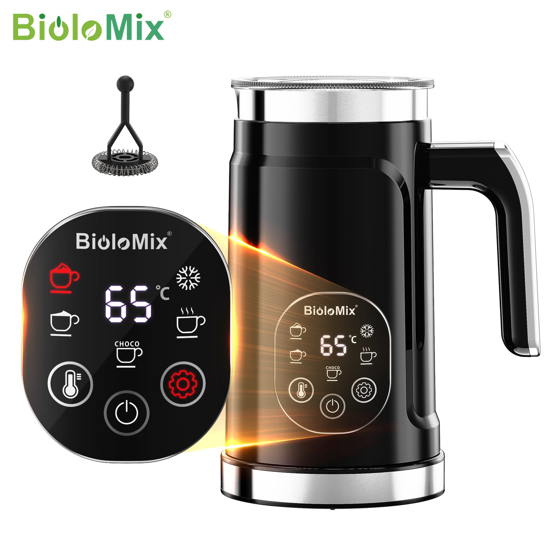 新款电子触摸全自动奶泡机咖啡电动打奶器牛奶发泡器Milk Frother
