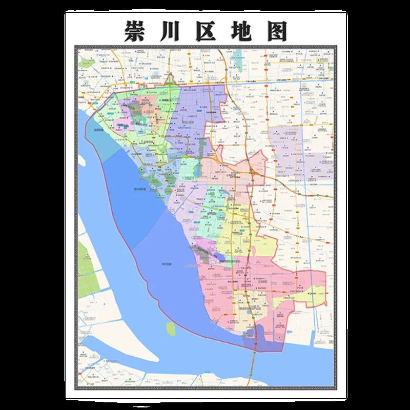 崇川区地图1.j15m南通市折叠家用高清办公室书房新款装饰画墙贴
