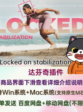达芬奇镜头跟踪稳定防抖插件 Locked On Stabilization Effect