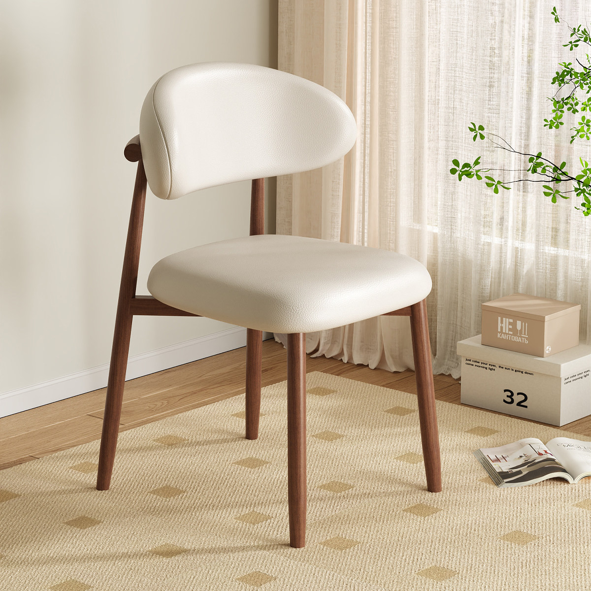 餐椅家用餐桌厅靠背木椅子2025新款椅子轻奢高级酒店咖啡厅书桌椅