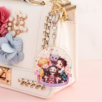 极速Anime KeyChain Deqmon Slayer: Kimetsu No Yaiba Chibi Key