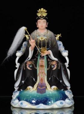 新品汉白玉地母娘娘佛像家用后土地姥娘娘L地母元君佛像居家桌面