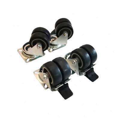 新品厂促a厂促航空储万向滑轮小推车橡胶轮子静音带煞车带煞车静