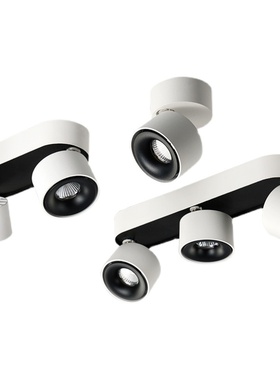极速明装acob深防眩射灯饭厅客厅背景墙聚光灯多头双头三头吸顶式