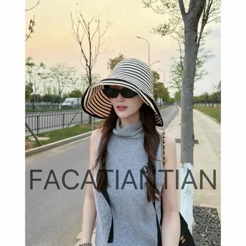 大檐环绕遮阳防晒可折叠渔夫帽