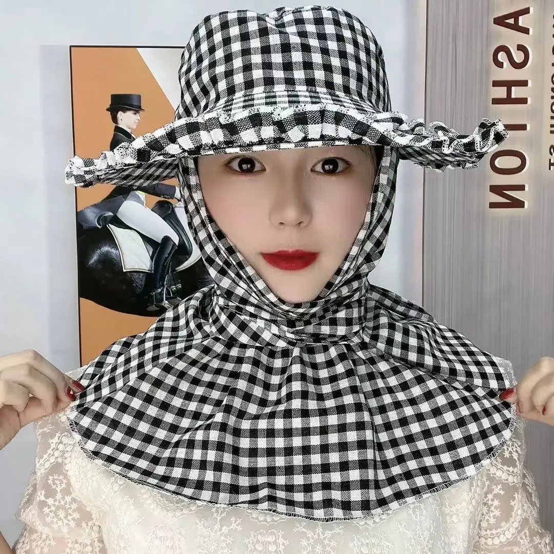 夏季女三合一木耳边防晒太阳帽