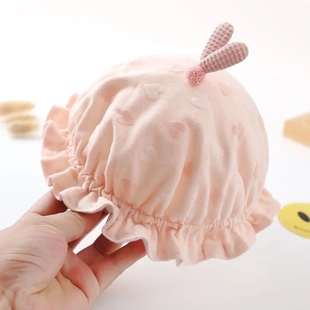 婴儿帽子春秋薄款可爱超萌宝宝加厚婴幼儿新生儿胎帽遮阳渔夫帽