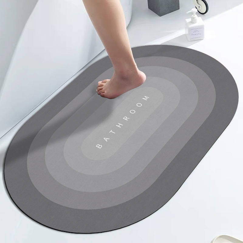 Nordic wind oval diatom mud bath mat Nordic wind mat door no