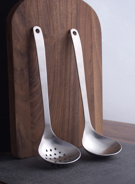 Japanese long handle hot pot slotted spoon soup shell pulled