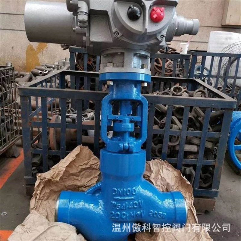 J961Y-100I 铬钼钢电动焊接截止阀 对焊截止阀 P蒸汽截止阀 DN300
