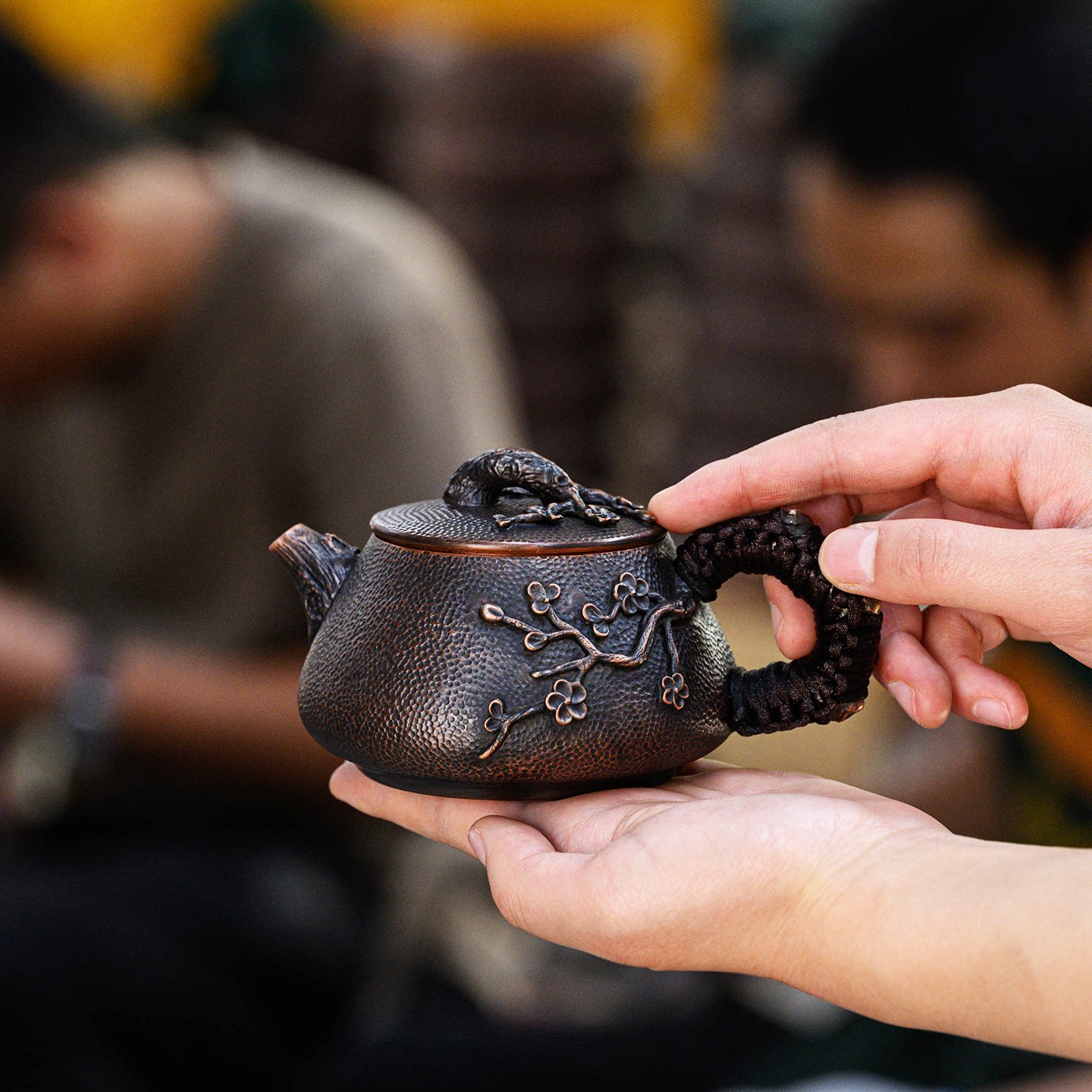 纯紫铜梅花泡壶纯手工泡茶壶功夫茶壶纯铜小酒壶