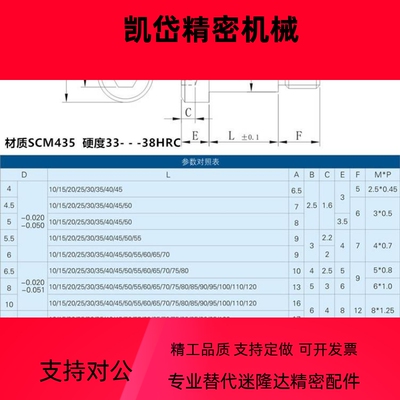 精密塞打等高螺丝MSB6-10/15/20/25/30/35/40/50/55/60/65/70